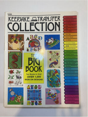 Keepsake Transfer Collection The Big Book Over 1000 Iron-On Designs 1980 Vintage
